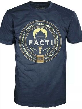 [UNISEX] Funko The Office Dwight Schrute FACT! Graphic T-Shirt Small TV Show Tee